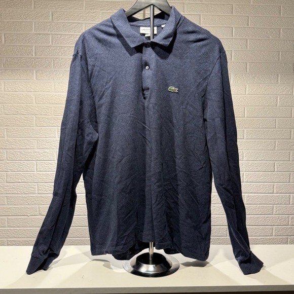 Lacoste Men's Long Sleeve Classic Fit Polo Shirt, Casual Blue, XL - Picture 2 of 5